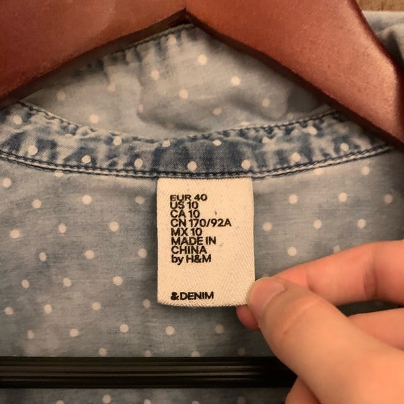 H&M Polka Dot Chambray Tunic - Picture 8 of 11